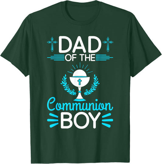 First Communion Holy Sacrament Dad Of The Communion Boy T-Shirt - T-Shirt | Forest