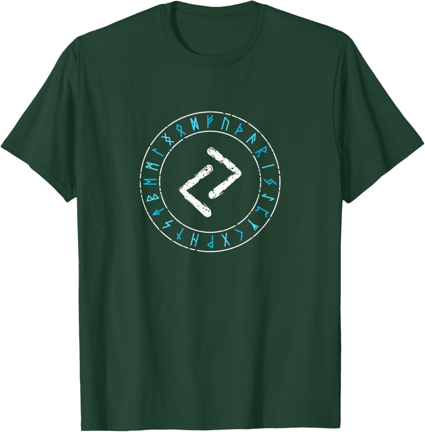 Viking Rune Jera Runic Circle Norse Mythology Celtic T-Shirt - T-Shirt | Forest