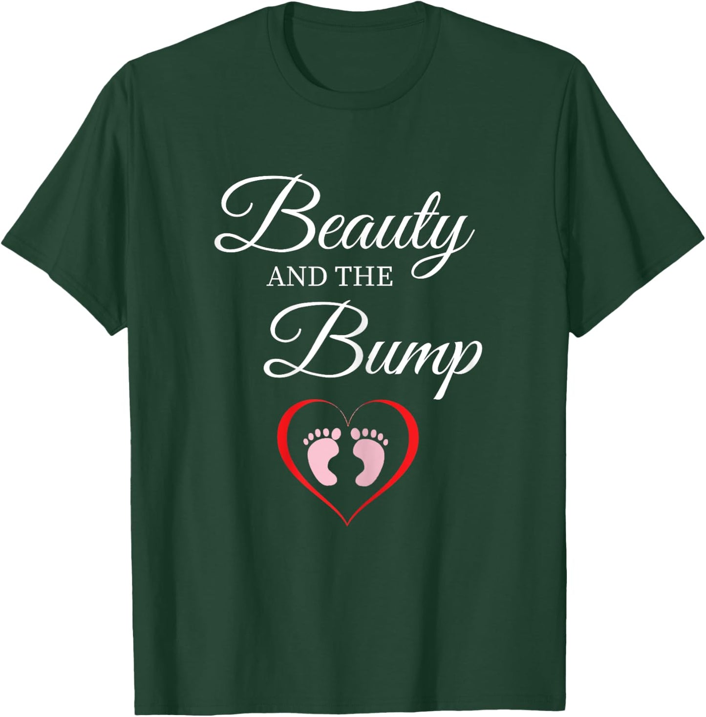 Beauty And The Bump T Shirt Girl Cute Pregnancy Announcement T-Shirt - T-Shirt | Forest