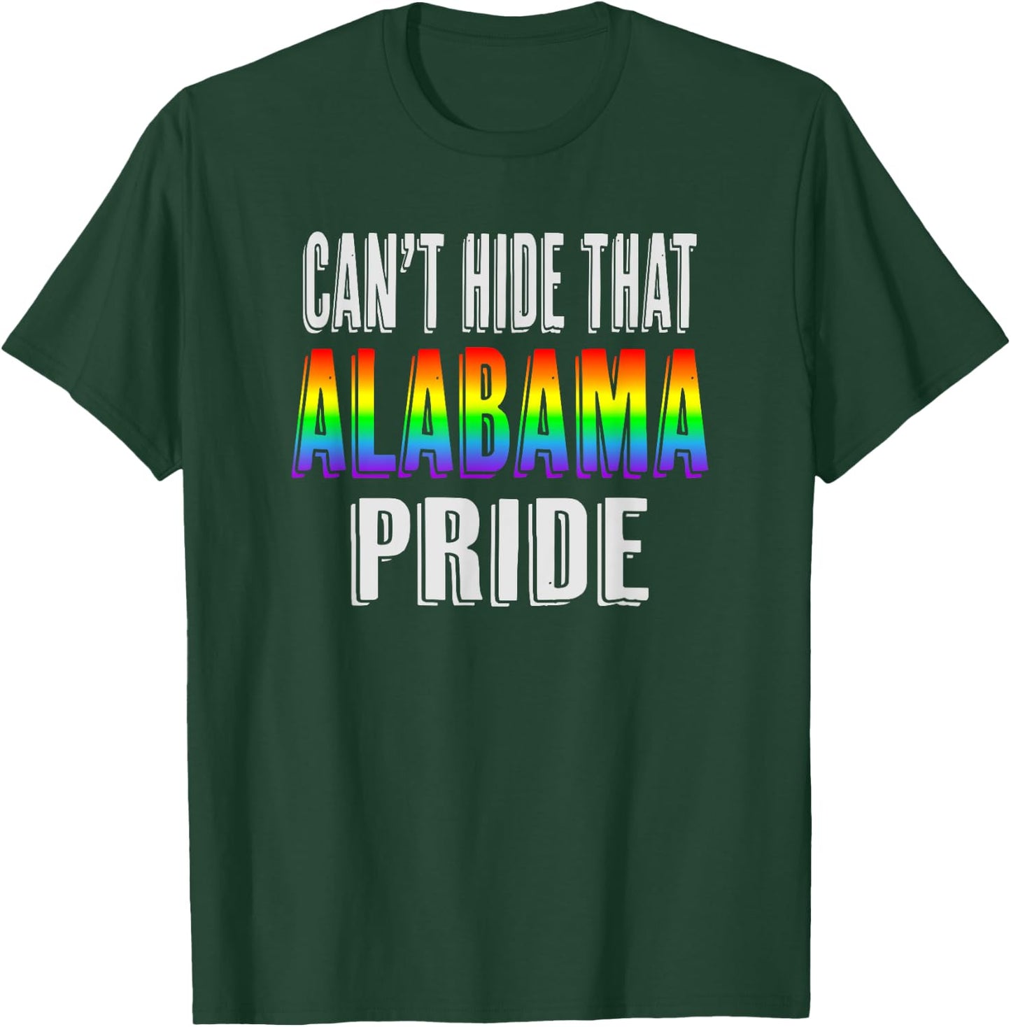 Retro 70's 80's Style Can't Hide That Alabama Gay Pride T-Shirt - T-Shirt | Forest