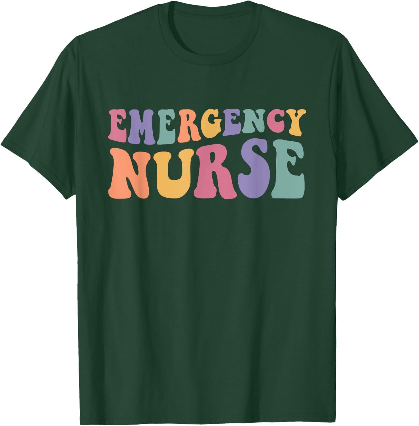 ER Nurse Groovy Emergency Nurse Nursing School Women T-Shirt - T-Shirt | Forest