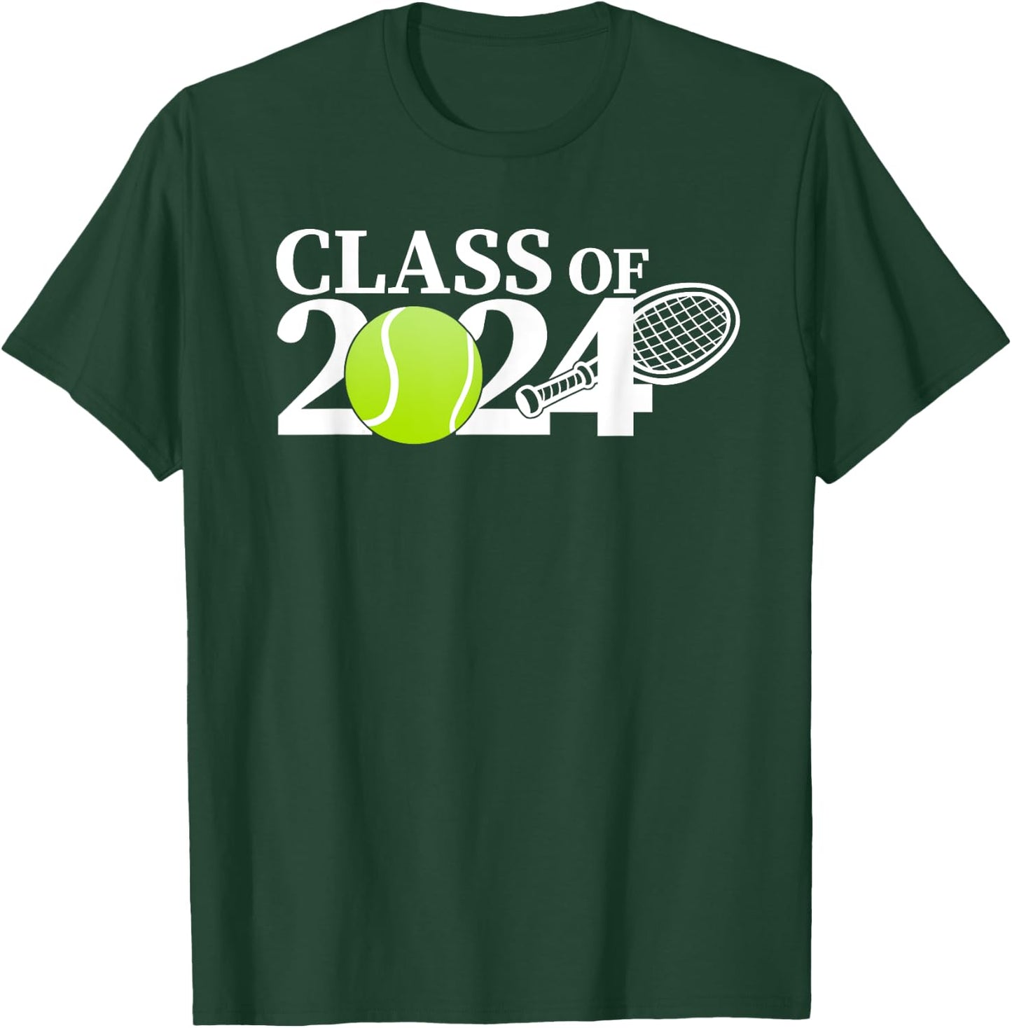 Class of 2024 Graduation Senior Tennis Player Gifts T-Shirt - T-Shirt | Forest