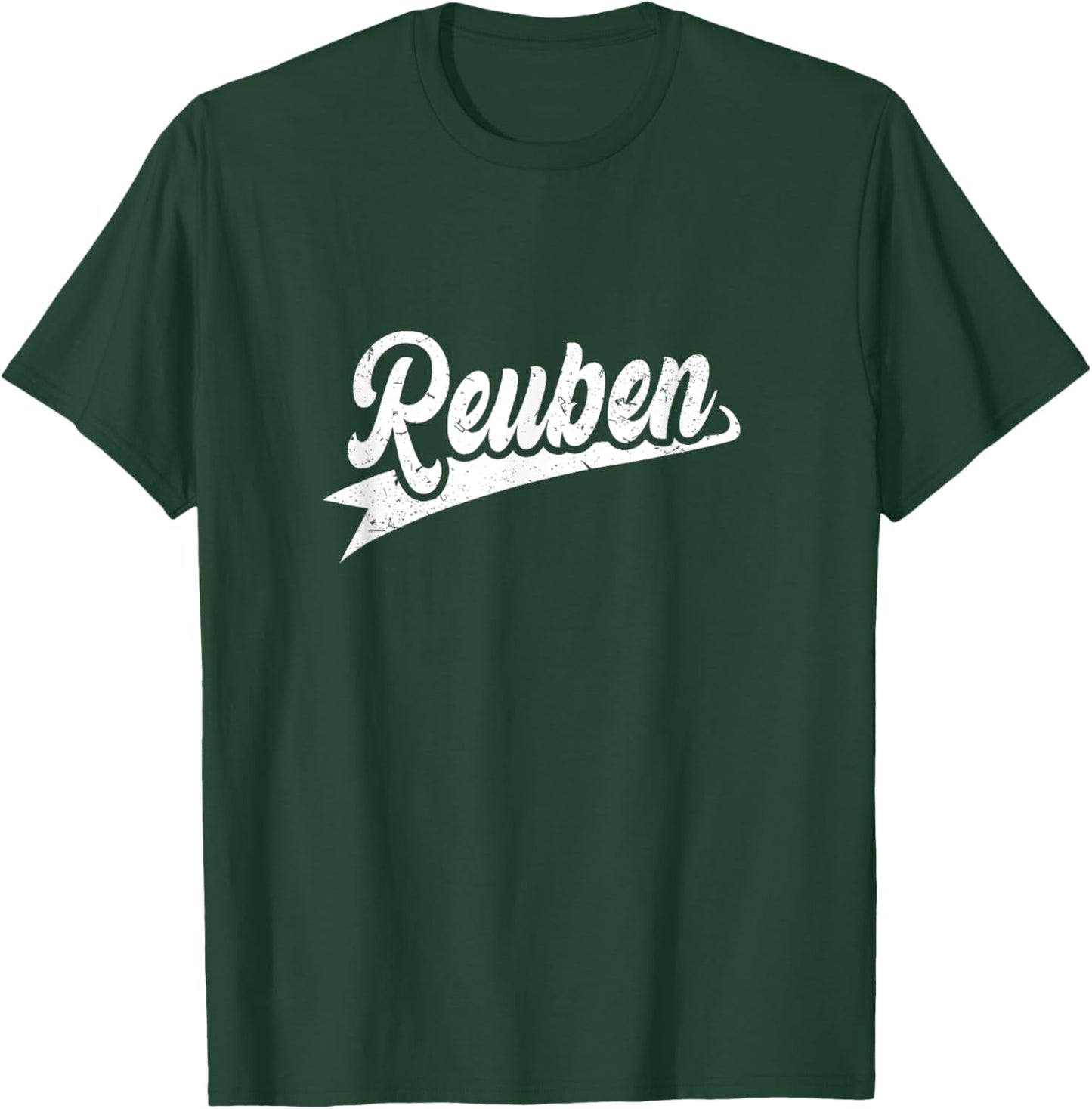 Classic 70s Retro Name Reuben T-Shirt - T-Shirt | Forest