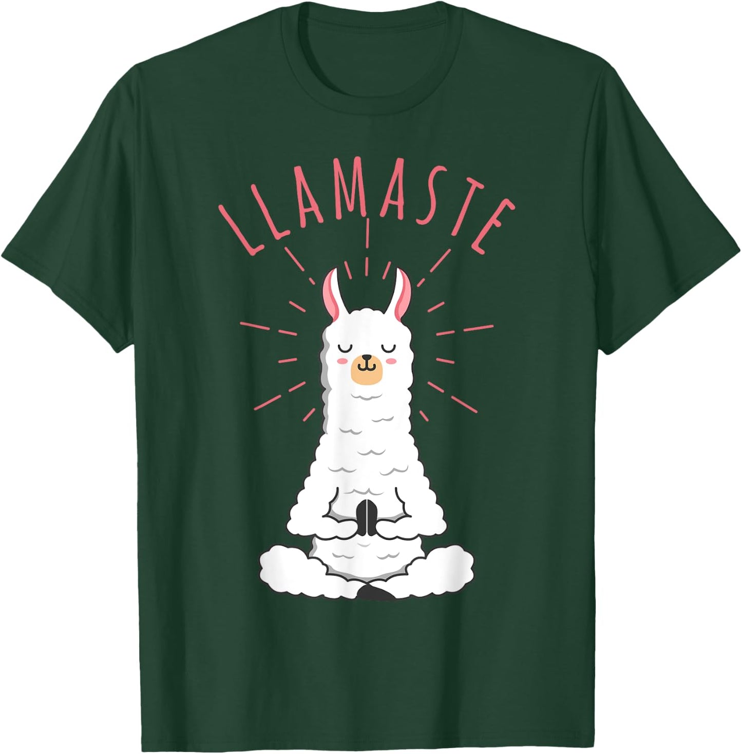 Funny Llama Do Yoga, Llamaste, Namaste Funny Yoga Meditation T-Shirt - T-Shirt | Forest