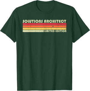 SOLUTIONS ARCHITECT Funny Job Title Birthday Worker Idea T-Shirt - T-Shirt | Forest