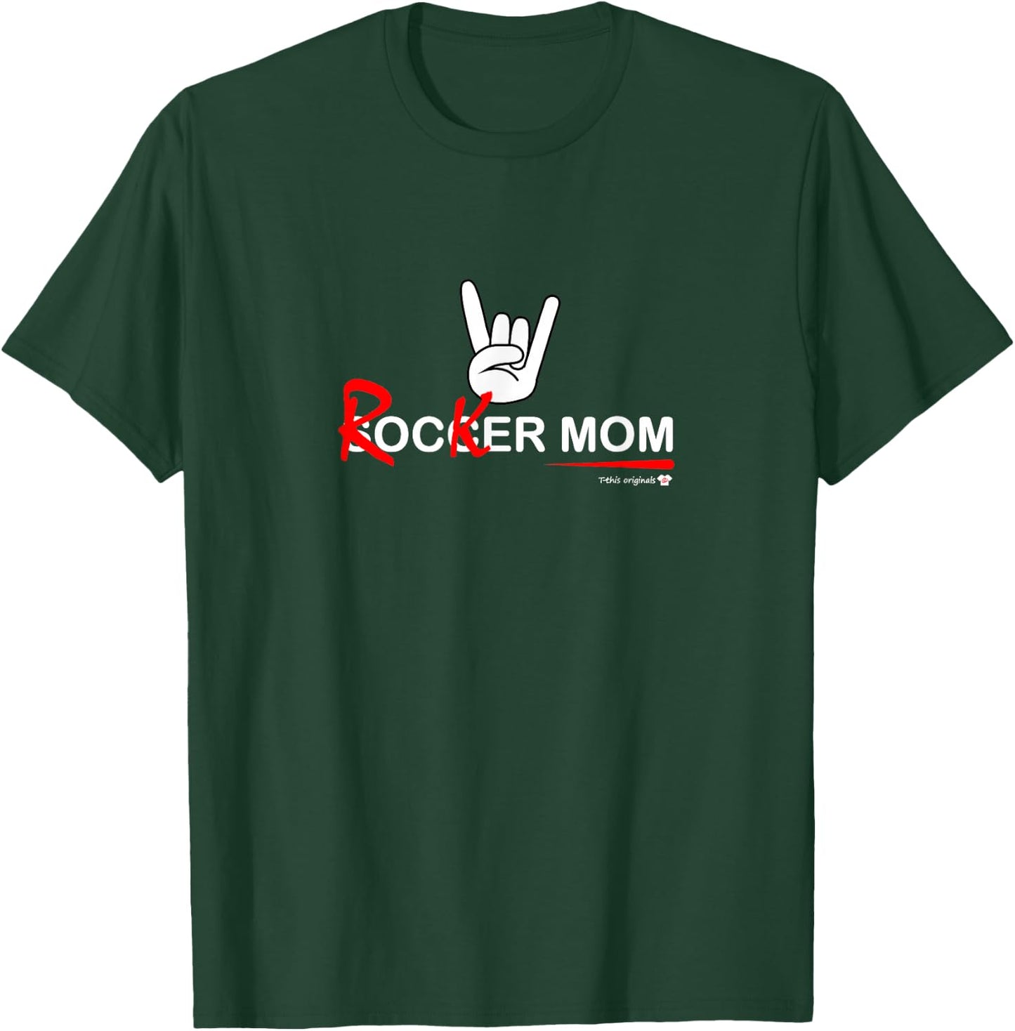 Soccer Mom Rocker Mom - Rock, Rebellious and Fun T-Shirt - T-Shirt | Forest
