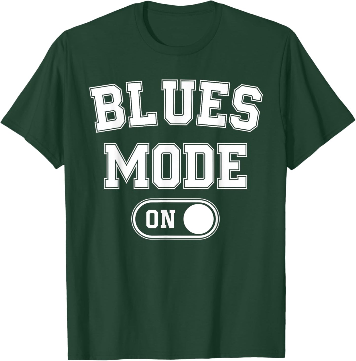 Blues Mode On Funny Blues Man Gift Musician Singer Guitarist T-Shirt - T-Shirt | Forest