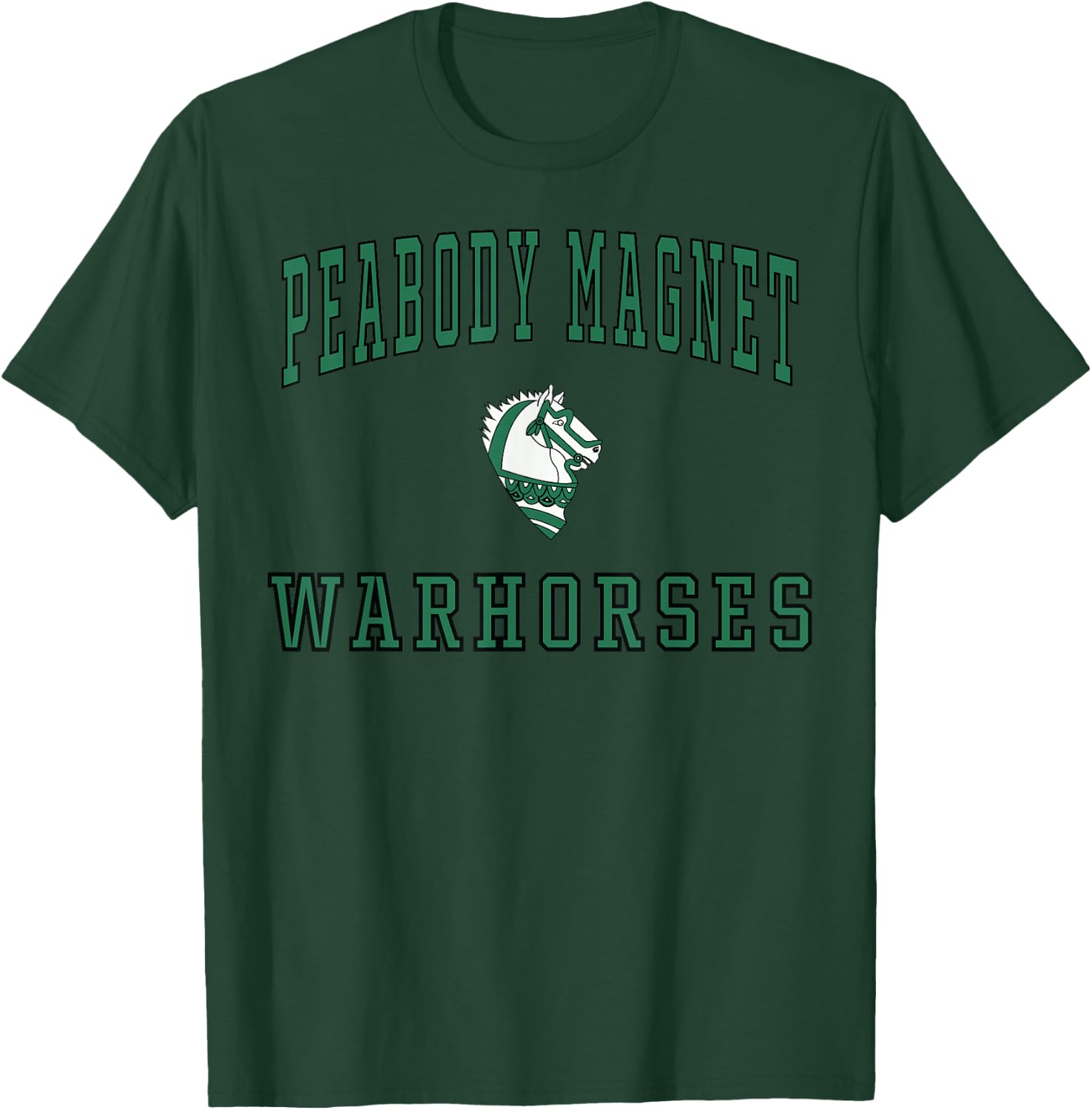 Peabody Magnet High School Warhorses C1 T-Shirt - T-Shirt | Forest