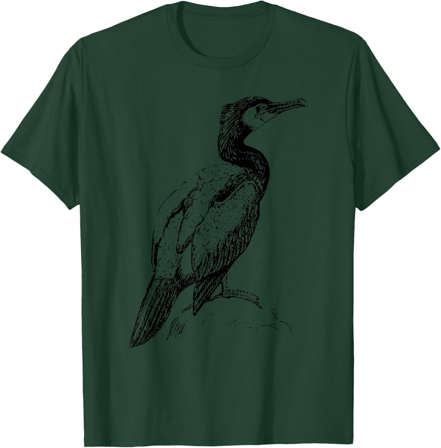 Cormorant Bird T-Shirt - T-Shirt | Forest