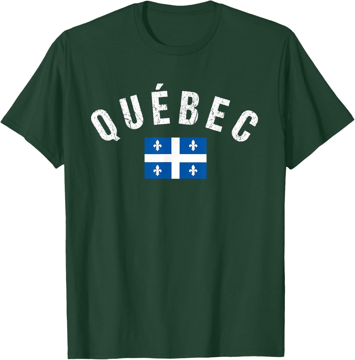 Quebec Flag Canada Pride Vacation Travel Canadian Gift T-Shirt - T-Shirt | Forest
