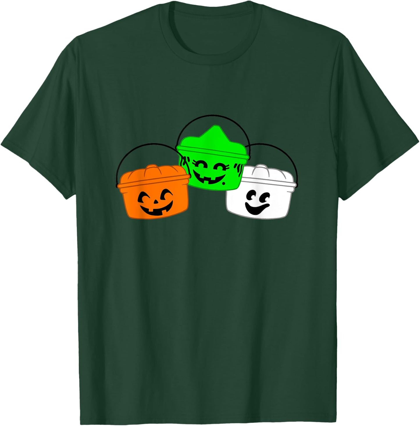Retro Halloween Boo Buckets Trick or Treat Pails Meal T-Shirt - T-Shirt | Forest