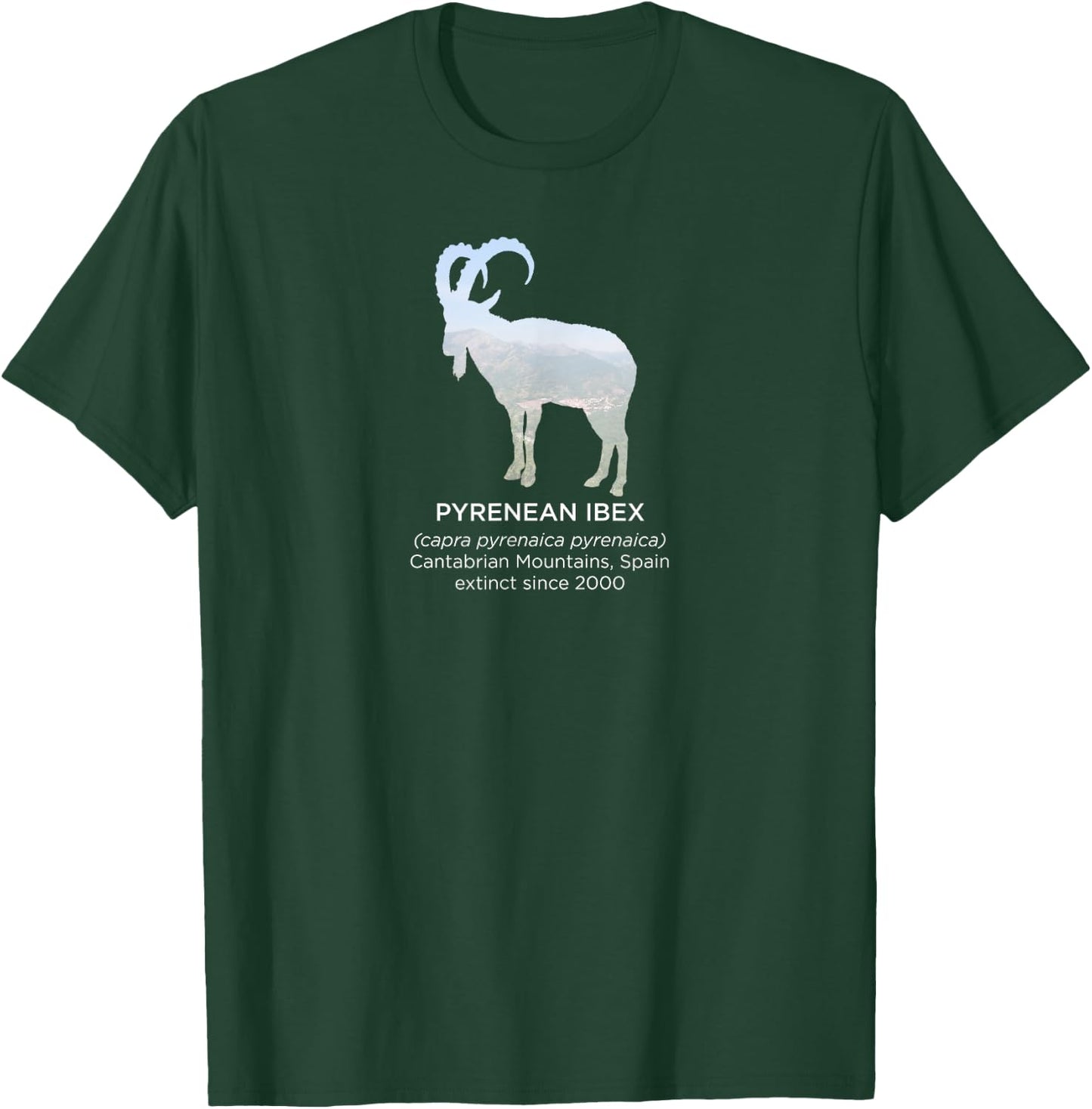 Pyrenean Ibex Extinct Animal Endangered Species T-Shirt - T-Shirt | Forest