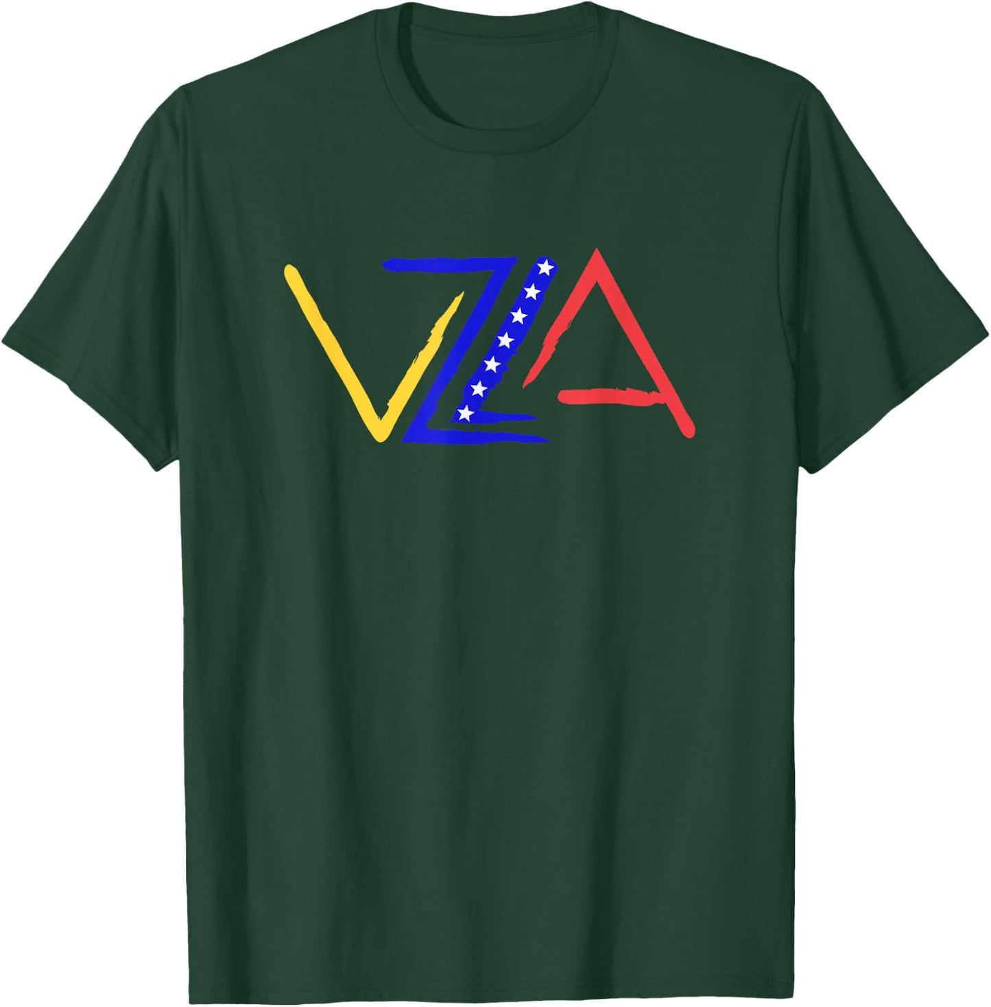 VZLA Logo 7 stars flag Venezuela T-Shirt - T-Shirt | Forest