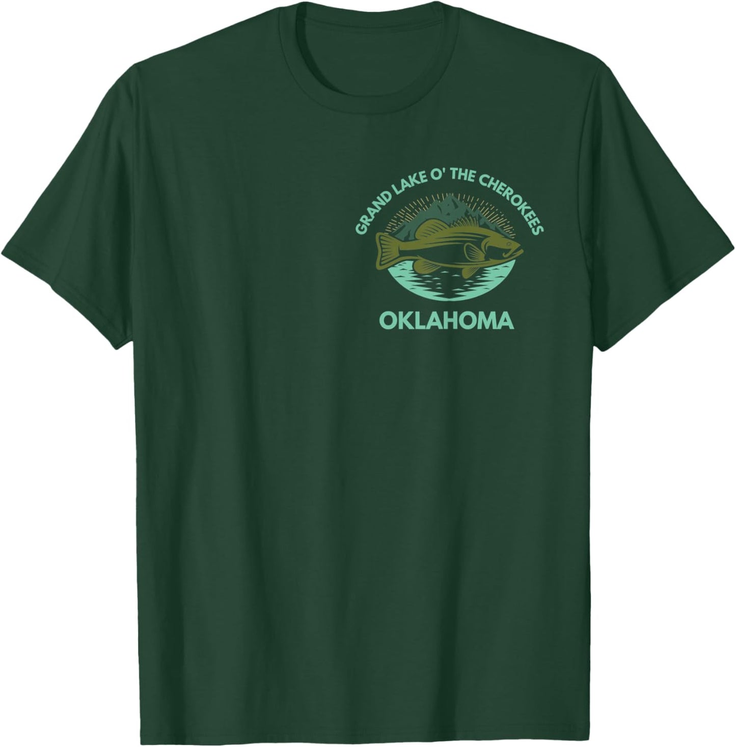Grand Lake CHEROKEES Oklahoma Trip Family Fishing Camping T-Shirt - T-Shirt | Forest