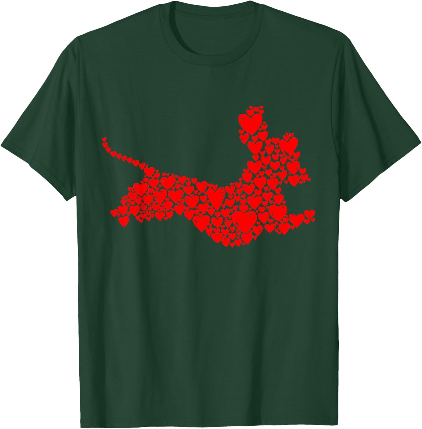 Dachshund Love Dogs Mum Female Ladies Valentine's Day T-Shirt - T-Shirt | Forest