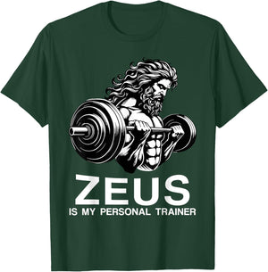 Zeus Greek God Bodybuilder Gym Fitness Workout T-Shirt - T-Shirt | Forest
