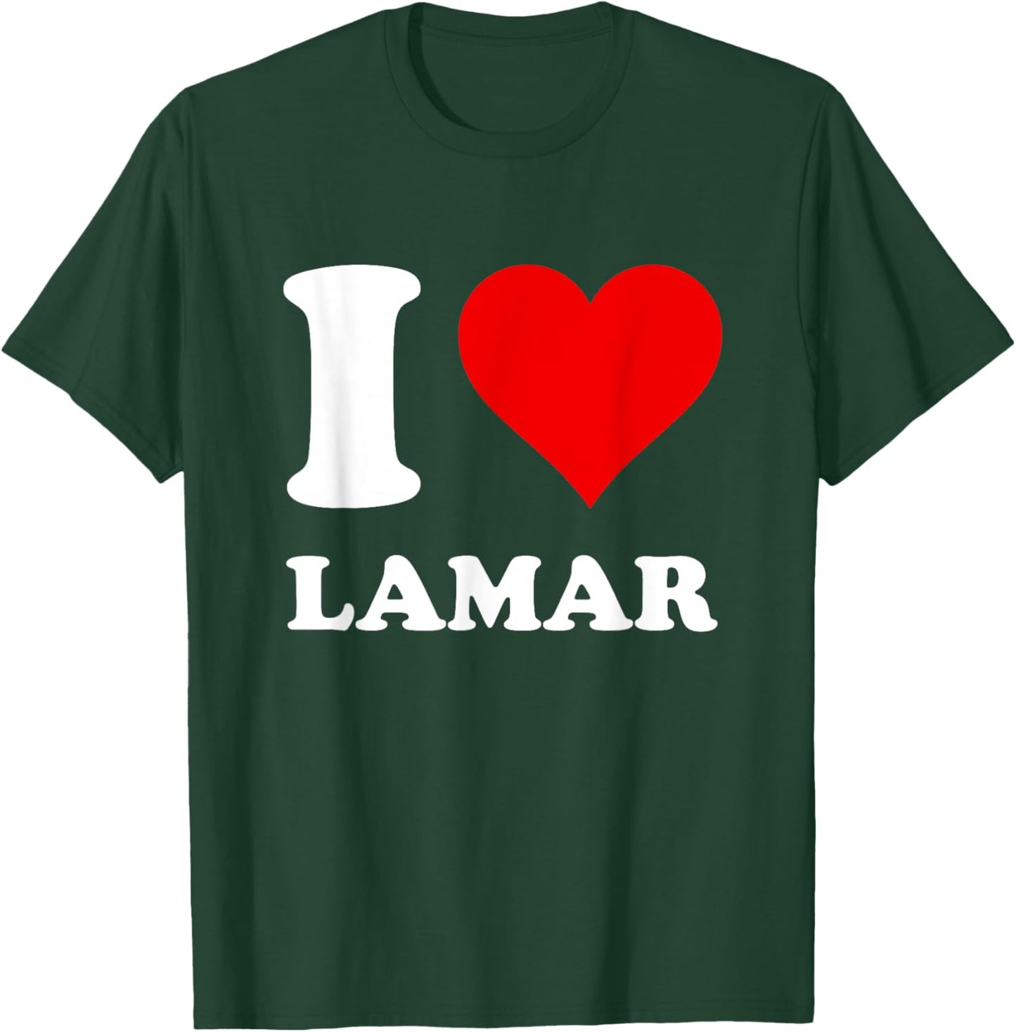 Red Heart I Love Lamar T-Shirt - T-Shirt | Forest