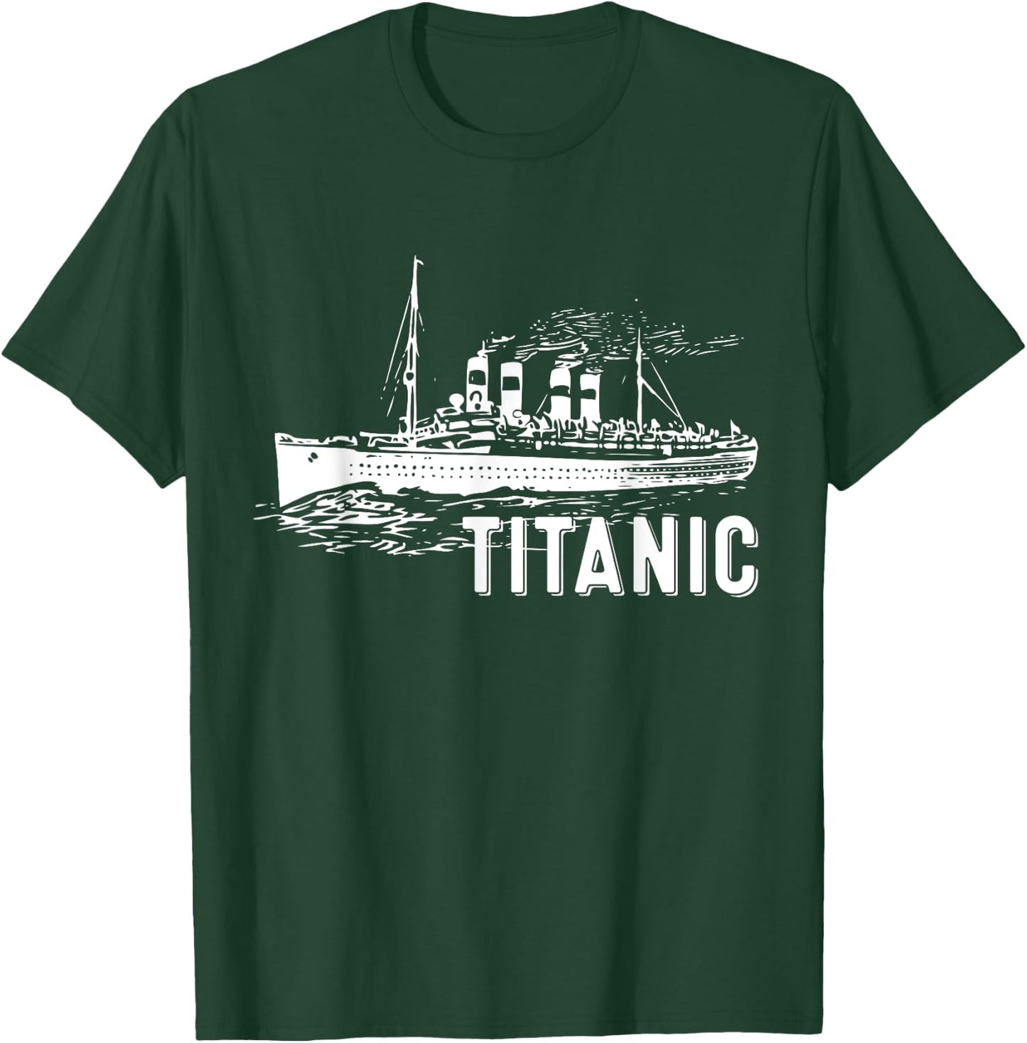 RMS Titanic Ship Perfect Gift Youth Vintage Titanic T-Shirt - T-Shirt | Forest