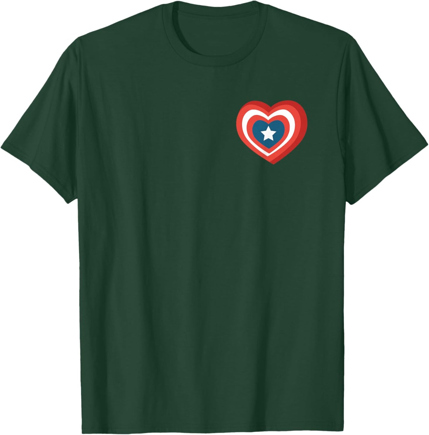 Marvel Captain America Heart Shield T-Shirt - T-Shirt | Forest