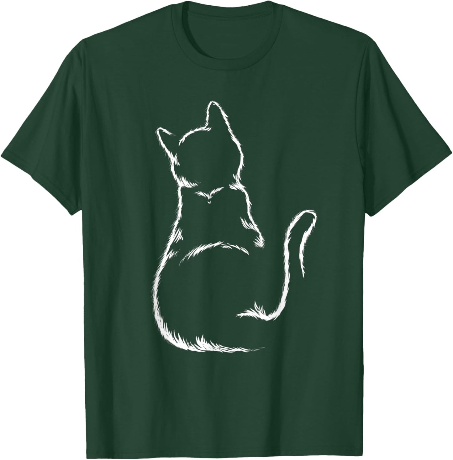 Cats Silhouette Kitten Heart Love Girl Boys Children T-Shirt - T-Shirt | Forest