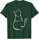 Cats Silhouette Kitten Heart Love Girl Boys Children T-Shirt - T-Shirt | Forest