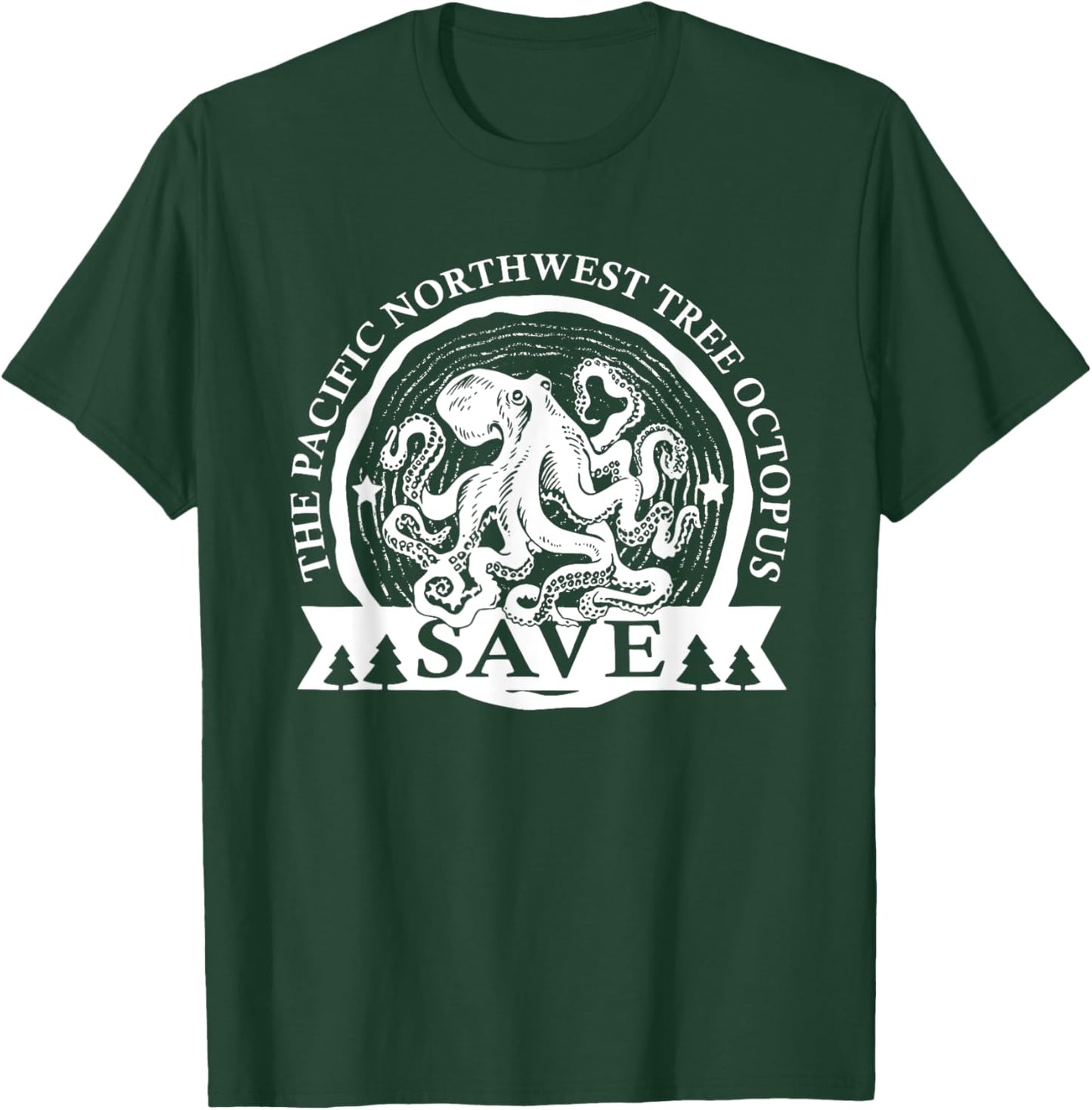 Northwest Pacific Tree Octopus The Save apparel T-Shirt - T-Shirt | Forest