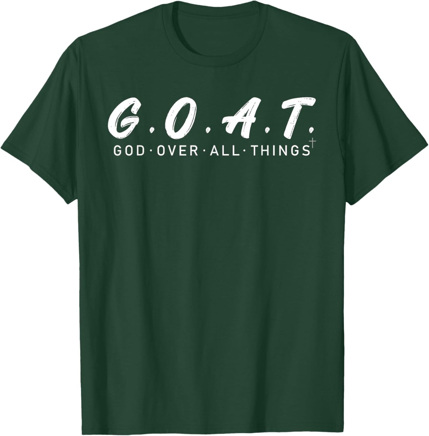 G.O.A.T God Over All Thing Black and White T-Shirt - T-Shirt | Forest