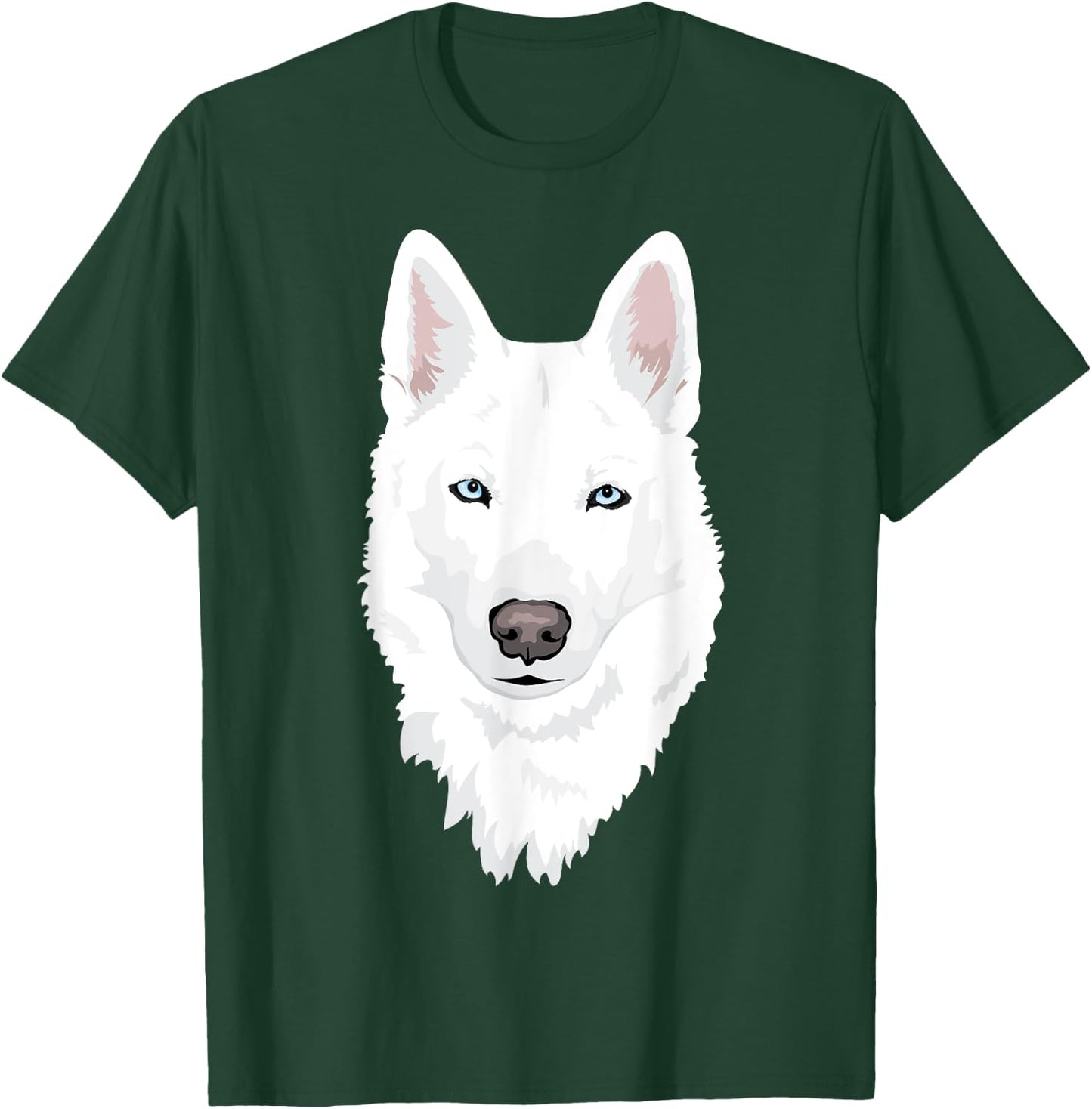 stunning white Siberian Husky - sweet white Snow dog T-Shirt - T-Shirt | Forest
