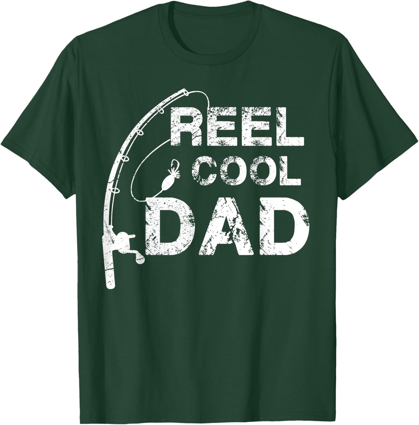 Reel Cool Dad Fishing Daddy Father's Day Gift Shirt T-Shirt - T-Shirt | Forest