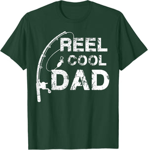 Reel Cool Dad Fishing Daddy Father's Day Gift Shirt T-Shirt - T-Shirt | Forest