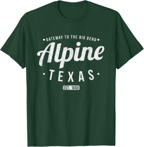 Alpine Texas Vintage Minimalist Retro Souvenir TX Alpine