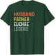 Husband Father Euchre Legend Euchre Night T-Shirt - T-Shirt | Forest