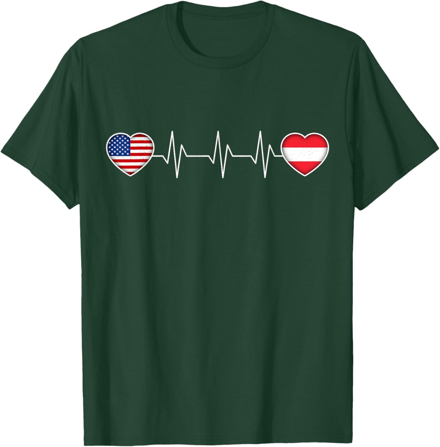 Austria & USA T-Shirt - T-Shirt | Forest
