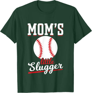 Mom's Little Slugger Hit & Steal Rub Dirt On It Baseball Mom T-Shirt - T-Shirt | Forest