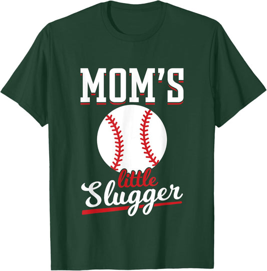 Mom's Little Slugger Hit & Steal Rub Dirt On It Baseball Mom T-Shirt - T-Shirt | Forest
