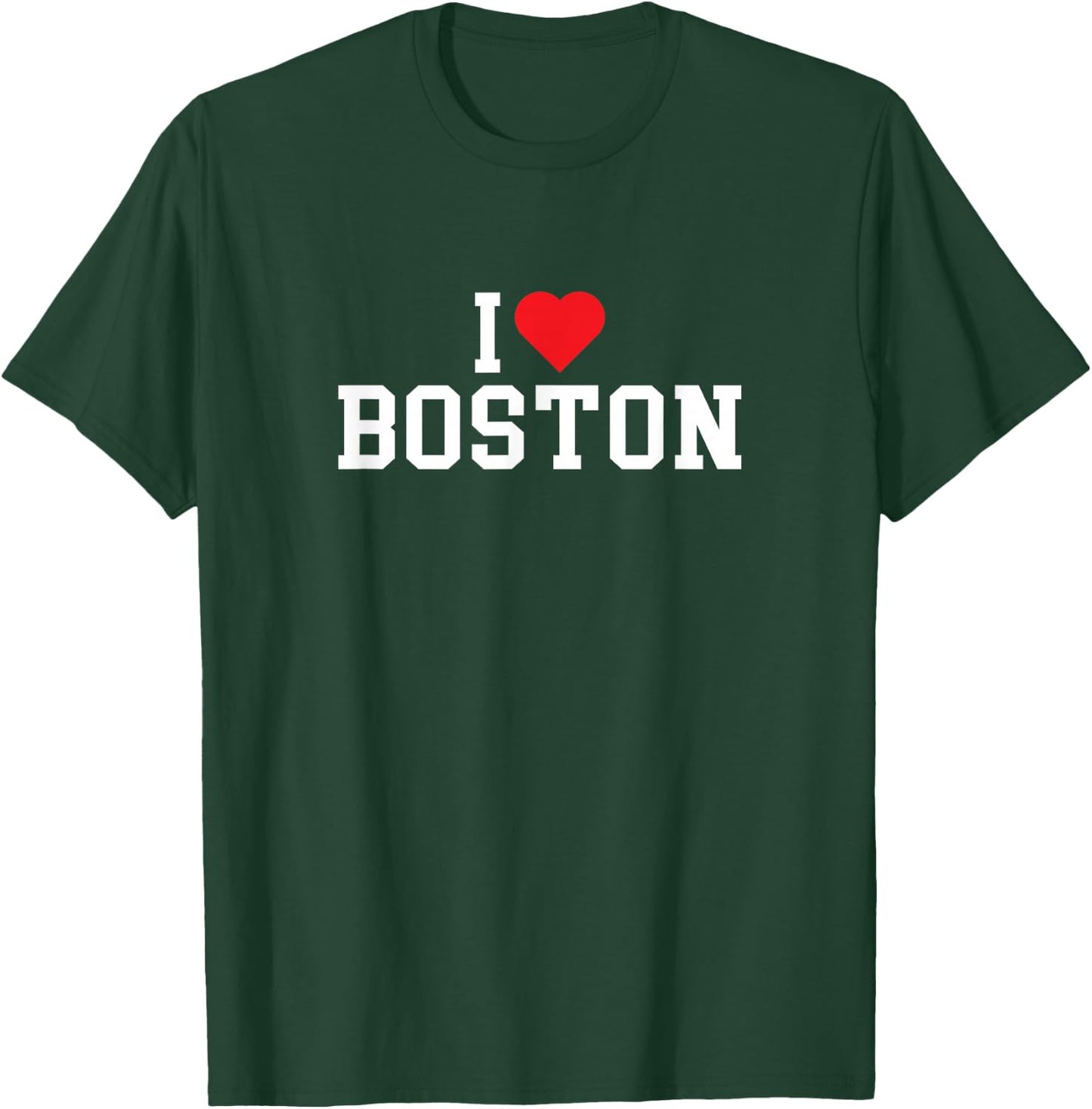 BOSTON - I Love Boston - Throwback Design - Classic T-Shirt - T-Shirt | Forest