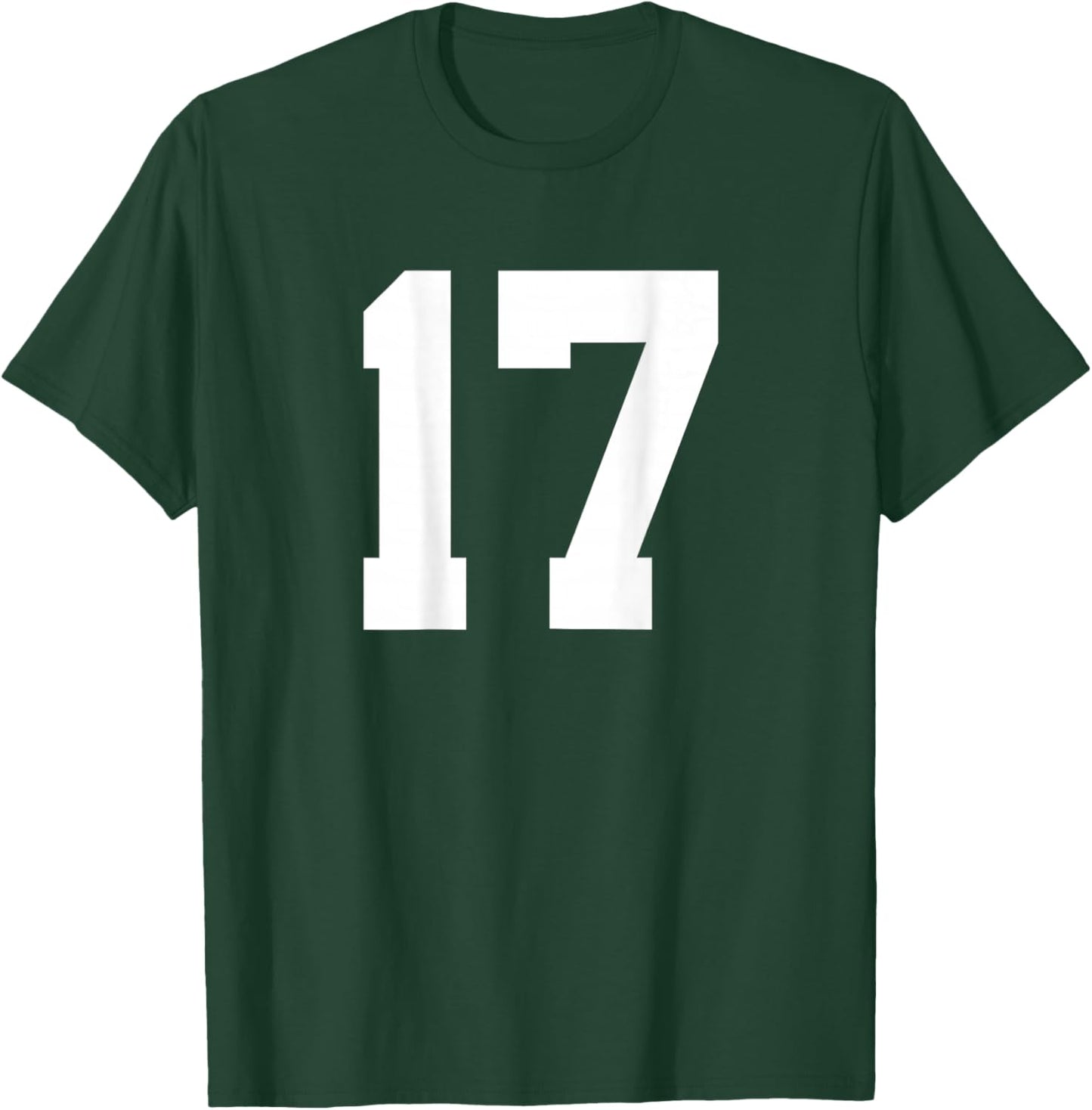 Number 17 (On Back) Sports Team Jersey T-Shirt - T-Shirt | Forest