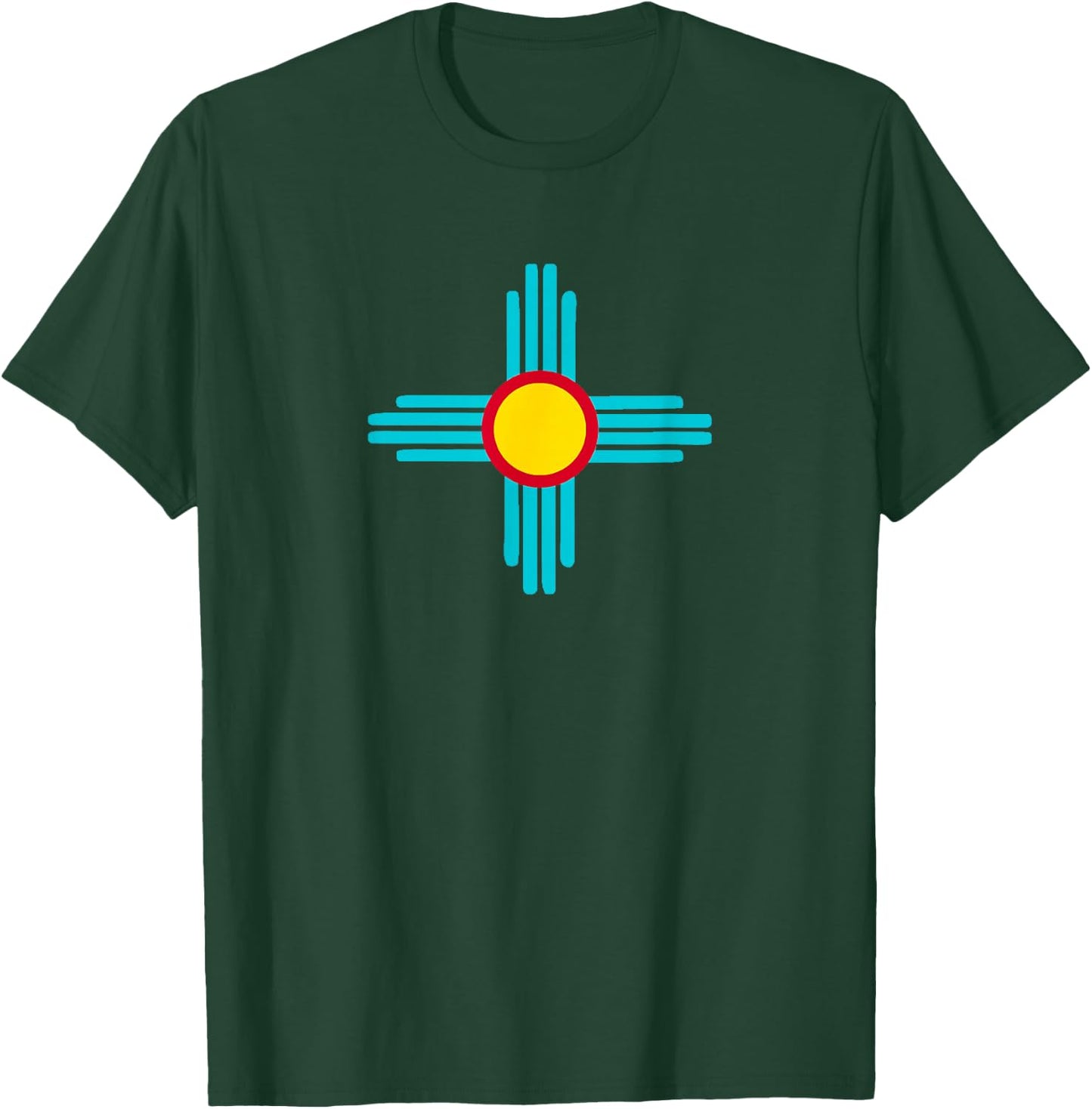 New Mexico State Zia Vintage Retro-Modern Design T-Shirt - T-Shirt | Forest