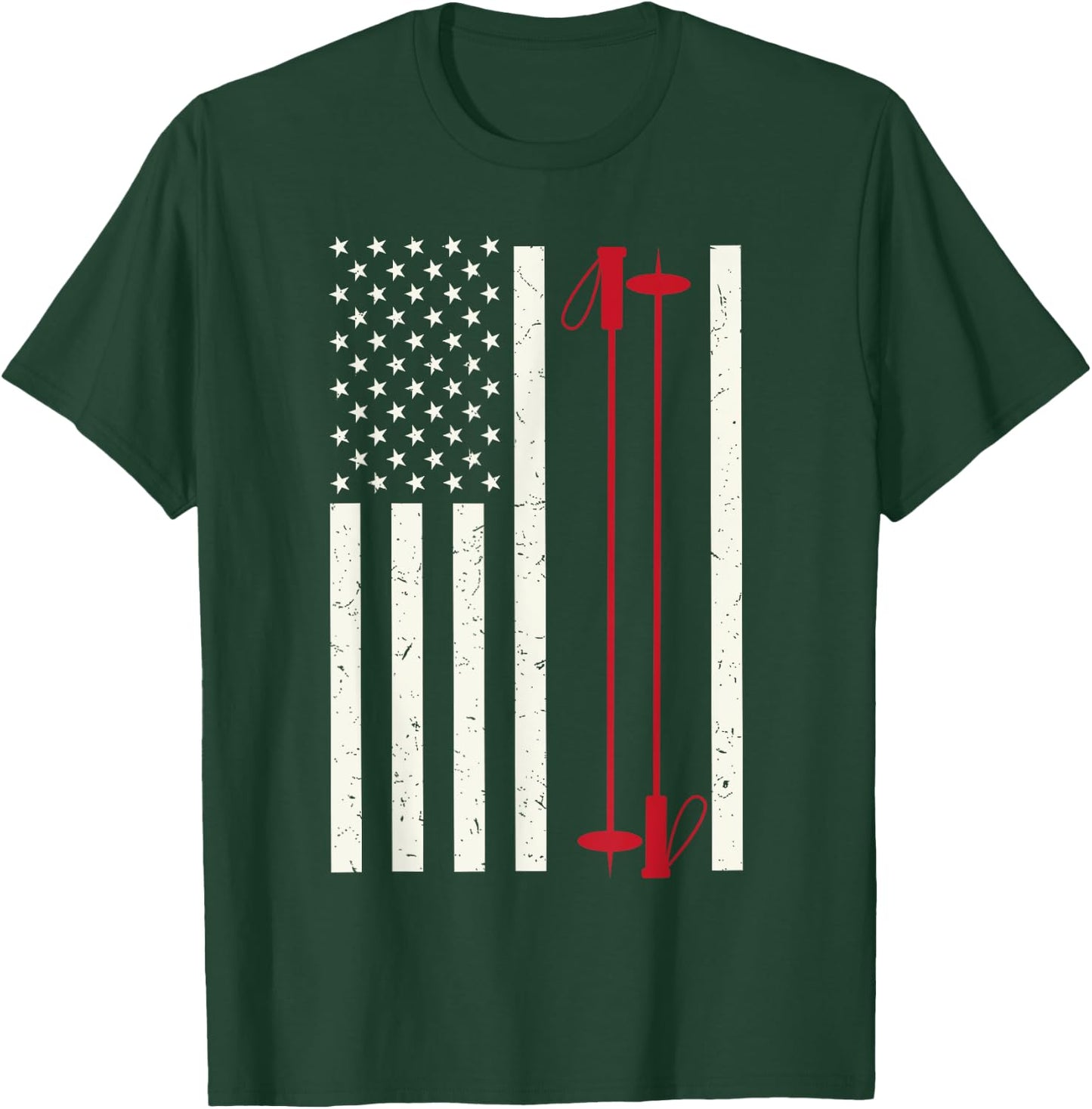 Cool Skiing Art Women Skiing Themed Ski Lover Skier T-Shirt - T-Shirt | Forest
