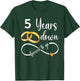 5 Years Down Forever To Go Couple 5th Wedding Anniversary T-Shirt - T-Shirt | Forest