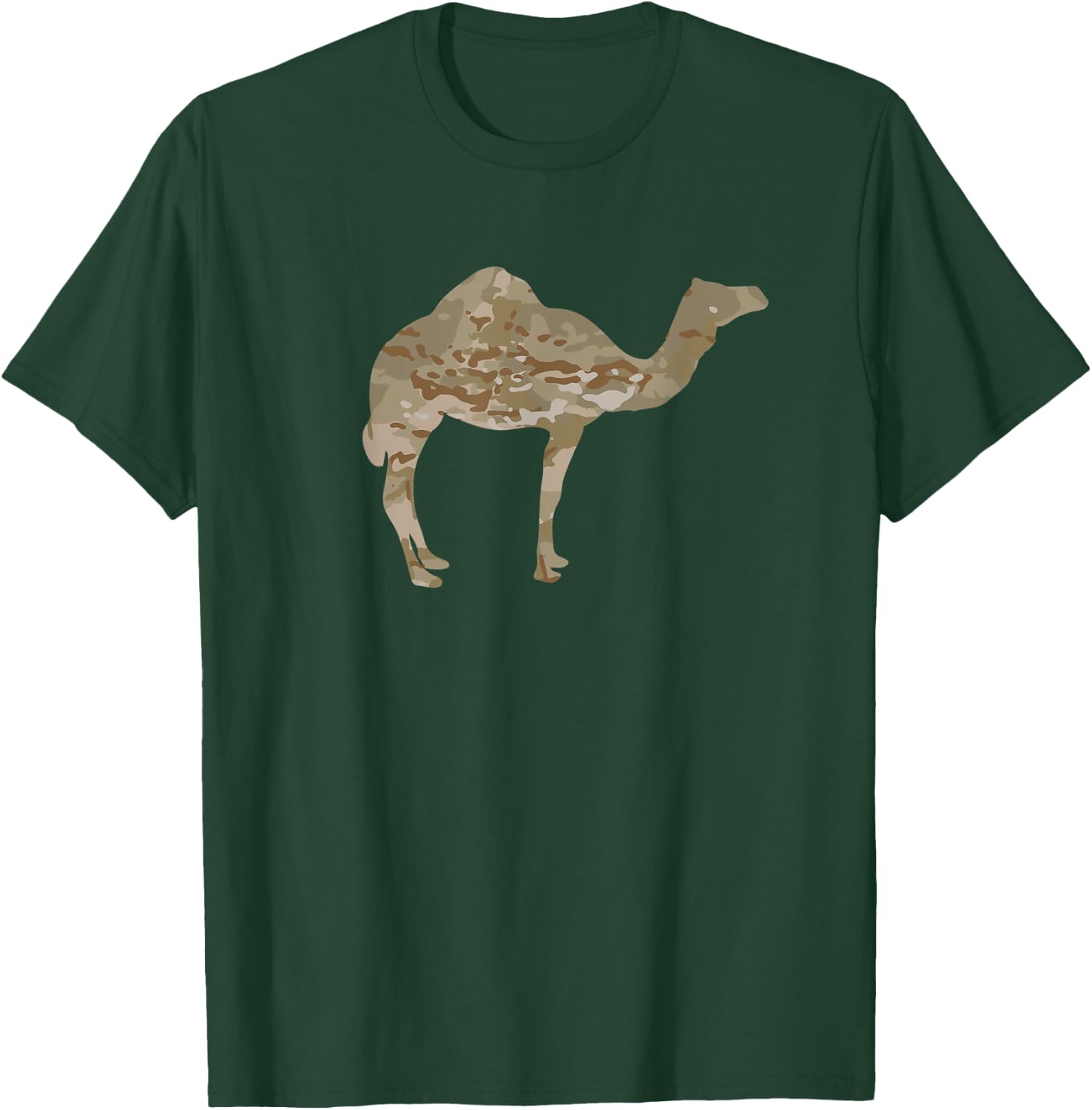 Desert Camo One-Hump Camel Lover Gift Military Camouflage T-Shirt - T-Shirt | Forest