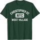 Christopher St West Village Gym Style Distressed White Print T-Shirt - T-Shirt | Forest