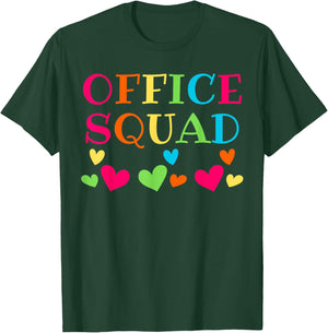 Office Squad Administrative Assistant Gift School Secretary T-Shirt - T-Shirt | Forest