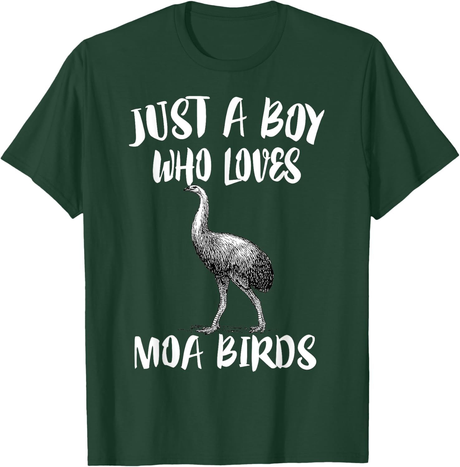 Just A Boy Who Loves Moa Birds Birding T-Shirt - T-Shirt | Forest