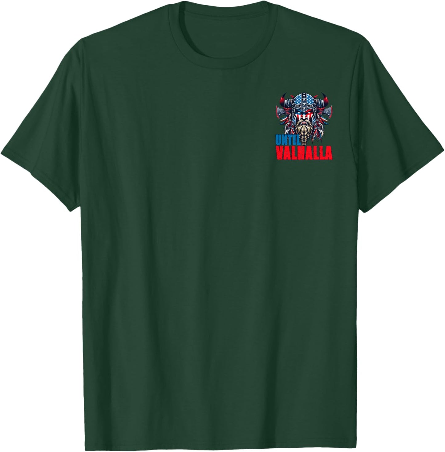 Until Valhalla Viking Norse Mythology Minimalist T-Shirt - T-Shirt | Forest