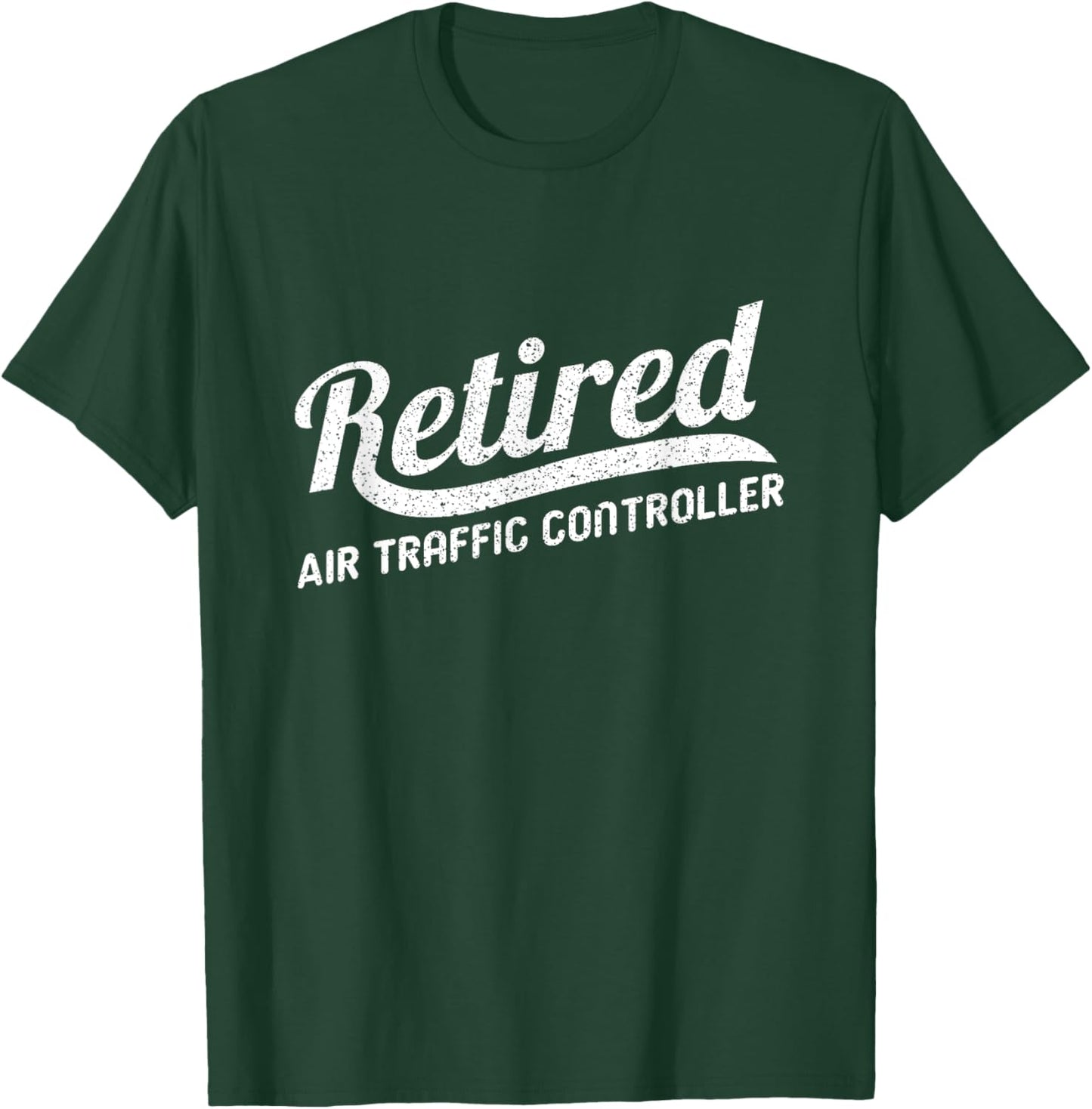Classic Retirement Retro Retired Air Traffic Controller T-Shirt - T-Shirt | Forest