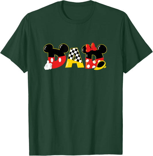 Disney Mickey Mouse & Minnie Mouse Dad Father’s Day Birthday T-Shirt - T-Shirt | Forest