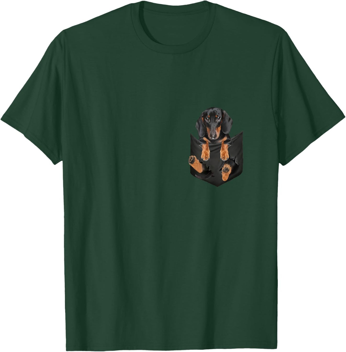 Dog Lovers Gifts Dachshund in a Bag Men Women Girls Kids T-Shirt - T-Shirt | Forest
