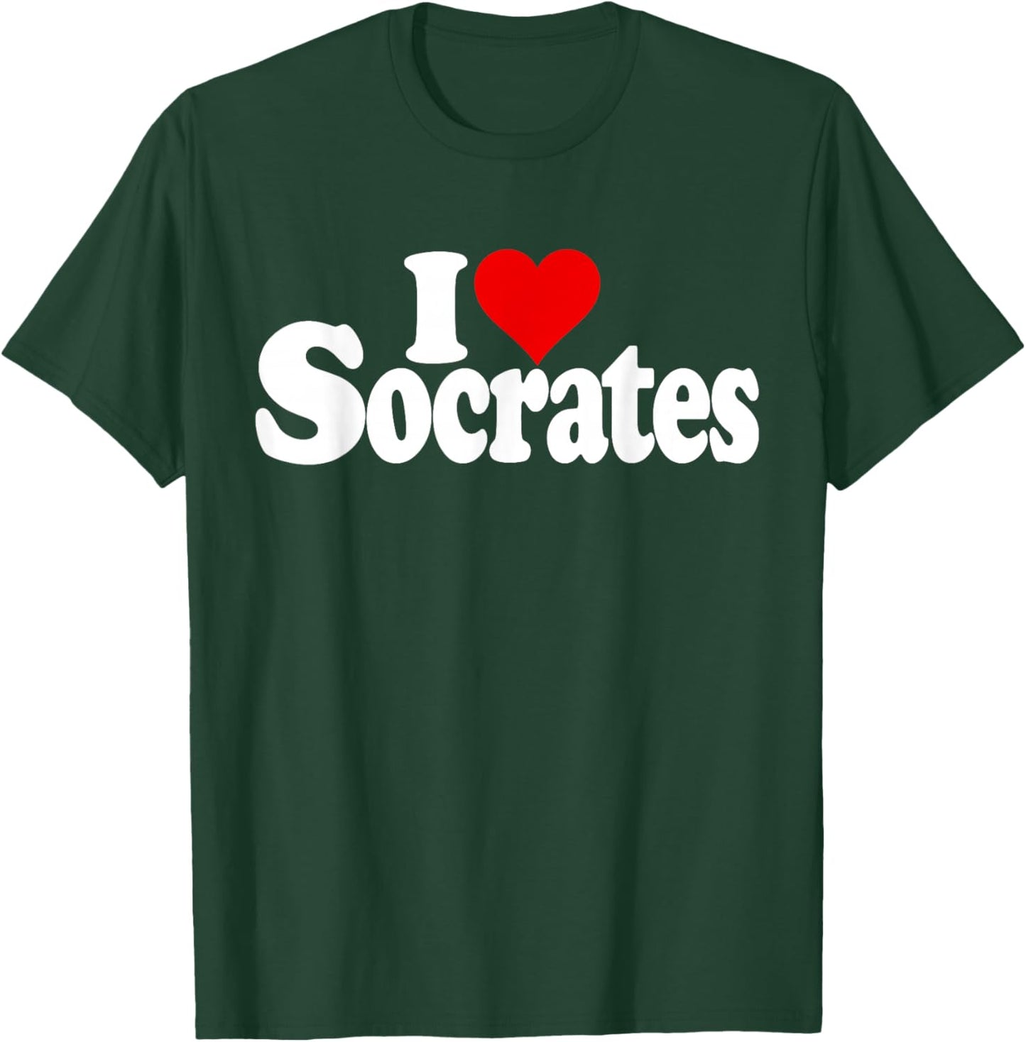 Greek Philosophy SOCRATIC I LOVE HEART SOCRATES T-Shirt - T-Shirt | Forest