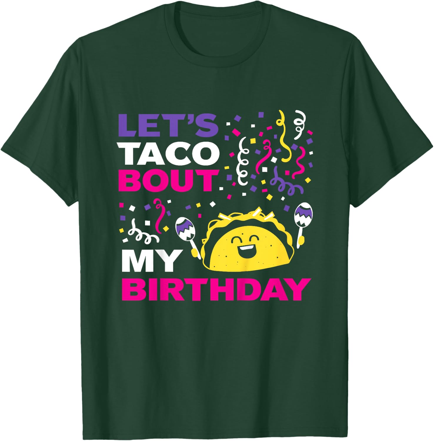 Kids Party Shirt for Birthday Girl | Taco Fiesta Theme T-Shirt - T-Shirt | Forest